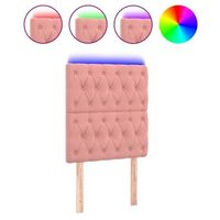 cabecerorcabecero camarpanel de cabecera con luces led terciopelo rosa 80x7x118128 cm