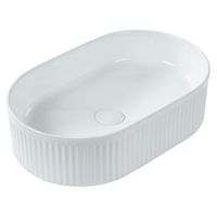 lavabo sobre encimera de ceramica blanco brillante 49 x 31 cm geldo
