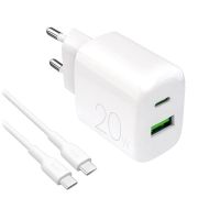 cargador puro 20w con 4 puertos usb y cable incluido