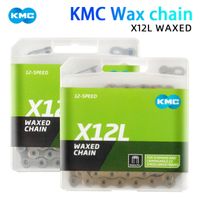 cadena kmc x12l extra ligera para bicicleta de montana 12 velocidades encerada para bicicletas de carretera y montana compatible con campagnolo y shimano