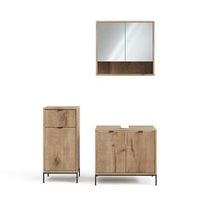 conjunto de muebles de bano eliza 3 piezas con armario midi vicco