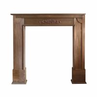 marco decorativo de chimenea 105x21x100 cm de paulonia marron