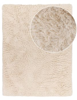 Alfombra de pelo largo Silvana crema 60x100 cm