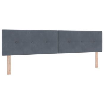 Cabecero Led Con Tiras Led Manual Gris 200 Cm Terciopelo Vidaxl