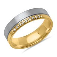 vivo ladies anillo plata parcialmente dorado circonita