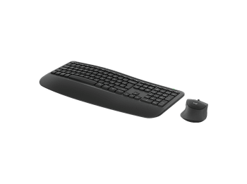 Pack Teclado + Ratón - Logitech Signature MK880, Inalámbrico, Bluetooth, Reposamanos, Multidispositivo, PC-Mac, Personalizable, Negro