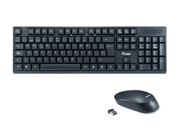 TECLADO EQUIP LIFE WIRELESS COMBO 2.4GHZ COLOR NEGRO 245221