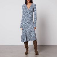 isabel marant etoile lania stretch-jersey midi dress - fr 38uk 10