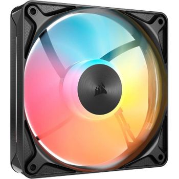 Ventilador suplementario Corsair RS120 II ARGB 120mm PWM con rodamientos magnéticos y modo Zero RPM