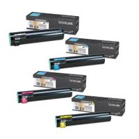original multipack lexmark c935 printer toner cartridges 4 pack -c930h2kg