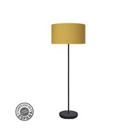 pie de salon 1xe27 negro amarillo 163x40x40cm moda