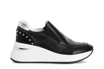 slip-on de mujer con tachuelas y pedrería black 39