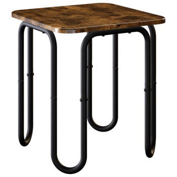 Mesa De Centro 40x40x45 Cm Acero - Marrón