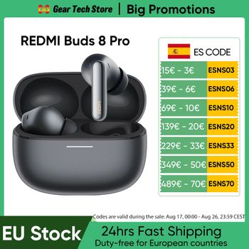 Audífonos Originales Xiaomi Redmi Buds 8 Pro Versión Global TWS Bluetooth 5.4 AI Clear Call 3 MIC Cancelación Activa de Ruido de 55dB