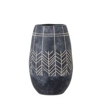 jarron para decorar en ceramica negra h25cm