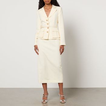 Self-Portrait Tailored Twill Midi Dress - UK 6