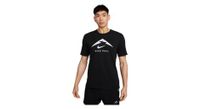 maillot de manga corta nike dri fit trail logo negro hombre