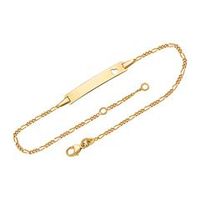 pulsera grabable 14 quilates corazon dorado en relieve