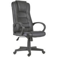 home heavenly abogat silla de oficina de forma ergonomica tapizada en polipiel negro