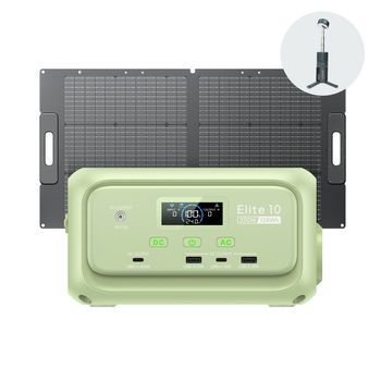 BLUETTI Elite 10 Con Panel Solar 100w (envío Separado) – Estación Portátil 128wh/200w, Para Camping, Apagones Y Respaldo Ups