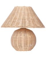 lampara de mesa  ratan natural