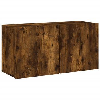 Mueble Para Tv De Pared Roble Ahumado 80x30x41 Cm Vidaxl