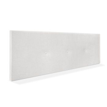 Cabecero De Lana Natural Con Botones 145x50cm Camas 135/140 - Blanco