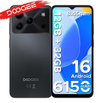 Teléfono inteligente DOOGEE NOTE56 Lite, Android, batería de 6150 mAh, 12 GB de RAM (3+9), 32 GB de ROM, pantalla HD+ de 6,56 pulgadas, 90 Hz, cámara principal de 8 MP, teléfono móvil con desbloqueo