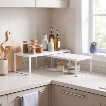 Especiero extensible de acero blanco