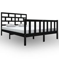 estructura de cama madera maciza de pino negro 120x200 cm vidaxl