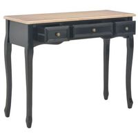 280046 dressing console table with 3 drawers black