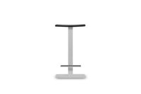 taburete 63 cm  asiento negro estructura blanco
