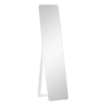 HOMCOM Espejo de Pino 37x43x156 cm Espejo de Pie con Marco de Madera de Pino Blanco   Aosom España