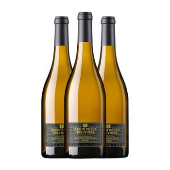 Barón De Ley Vino Blanco 3 Viñas Rioja Reserva 75 Cl 13.5% Vol. (pack De 3 Unidades)