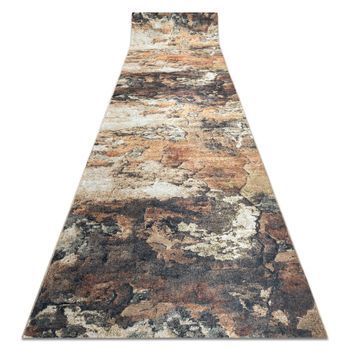 Alfombra De Pasillo Con Refuerzo De Goma  Lotus Abstract 52910 Beige L 100x580 Cm