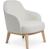 silla de comedor tapizada - boucle blanco - letra blanco