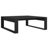 mesa de centro madera contrachapada negro 100x100x35 cm