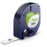 dymo 91200 s0721510 original label tape 12mm x 4m black on white
