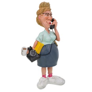 Figura secretaria multicolor 13x7,3x25,7h cm