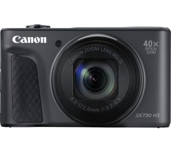 Canon PowerShot SX730 HS Superzoom Compact Camera - Black, Black