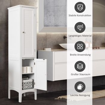 Mueble De Baño De 5 Niveles, Estrecho, Independiente, Alto 160 Cm
