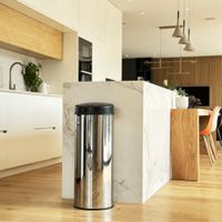 cubo de basura de cocina automatico plata  50l