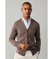 hackett london para hombre hm7000206 cardigan ess merino taupe m casual lana clasico