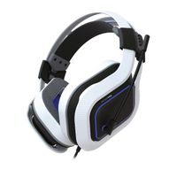 gioteck hc9 auriculares alambrico diadema juego azul blanco