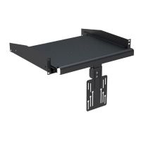 kimex bandeja deslizante para armario rack 19 con soporte para monitor 2u