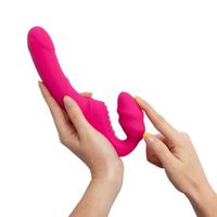 isa fucsia - vibrador doble penetracion con mando a distancia 3 velocidades y 6 modos de vibracion sumergible y recargable - platanomelon