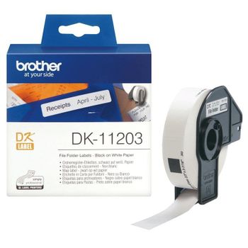 Cinta para impresora de etiquetas Brother DK-11203 41 mm Negro sobre blanco