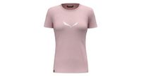 camiseta de manga corta para mujer salewa solidlogo rosa