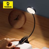 baseus-lampara de mesa con clip led lampara de escritorio inalambrica regulable continua luz de lectura recargable por usb tactil luz led nocturna para ordenador portatil