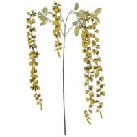 set 6 ramas flores amarillo